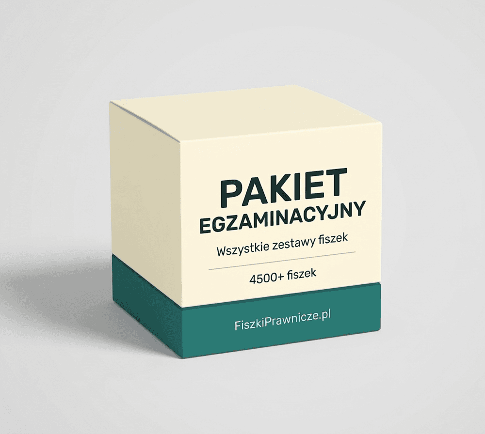 Pakiet fiszek na egzamin wstępny na aplikację adwokacką i radcowską