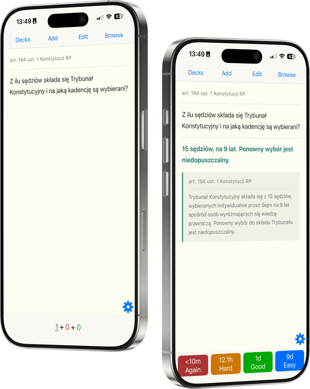 Fiszki prawnicze — zestaw fiszek Anki